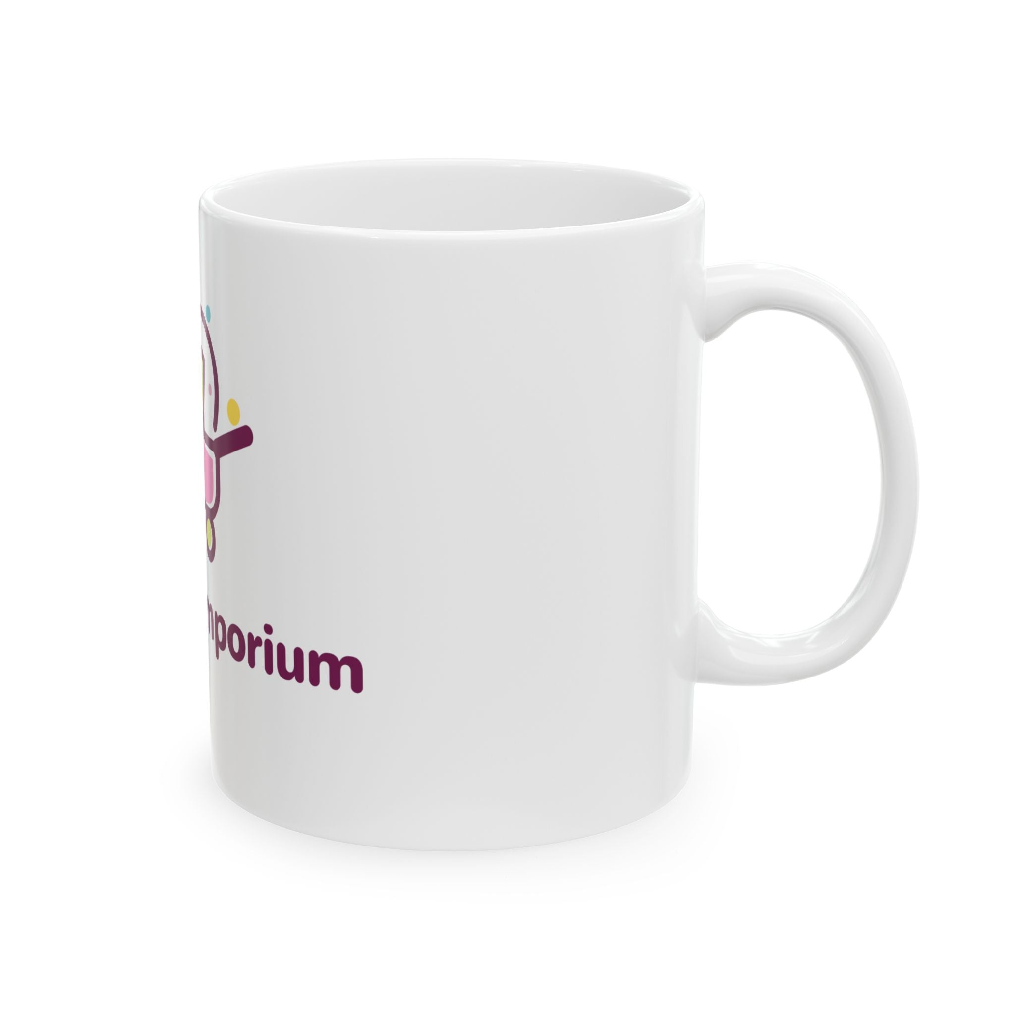 Baby Emporium Ceramic Mug — Cute Stroller Logo Coffee Cup (11oz & 15oz)