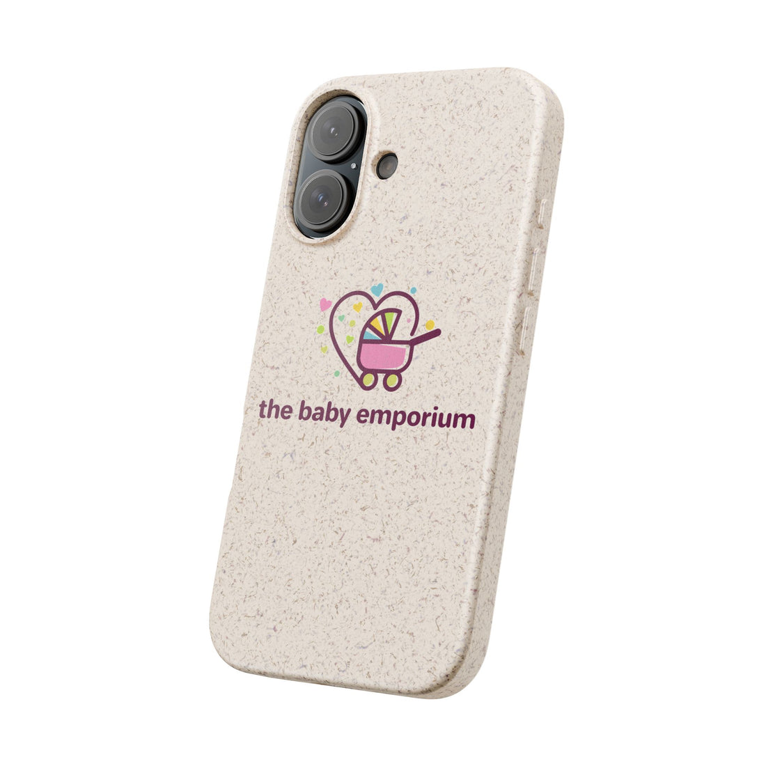 Biodegradable Phone Case – 'the baby emporium' Cute Stroller Logo, Eco-Friendly iPhone Cover