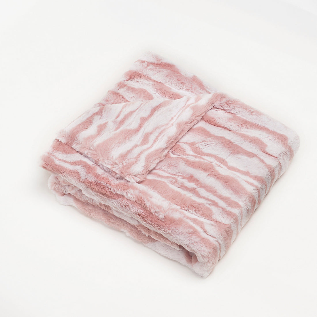 Luxury Pink Wave Fur Blanket
