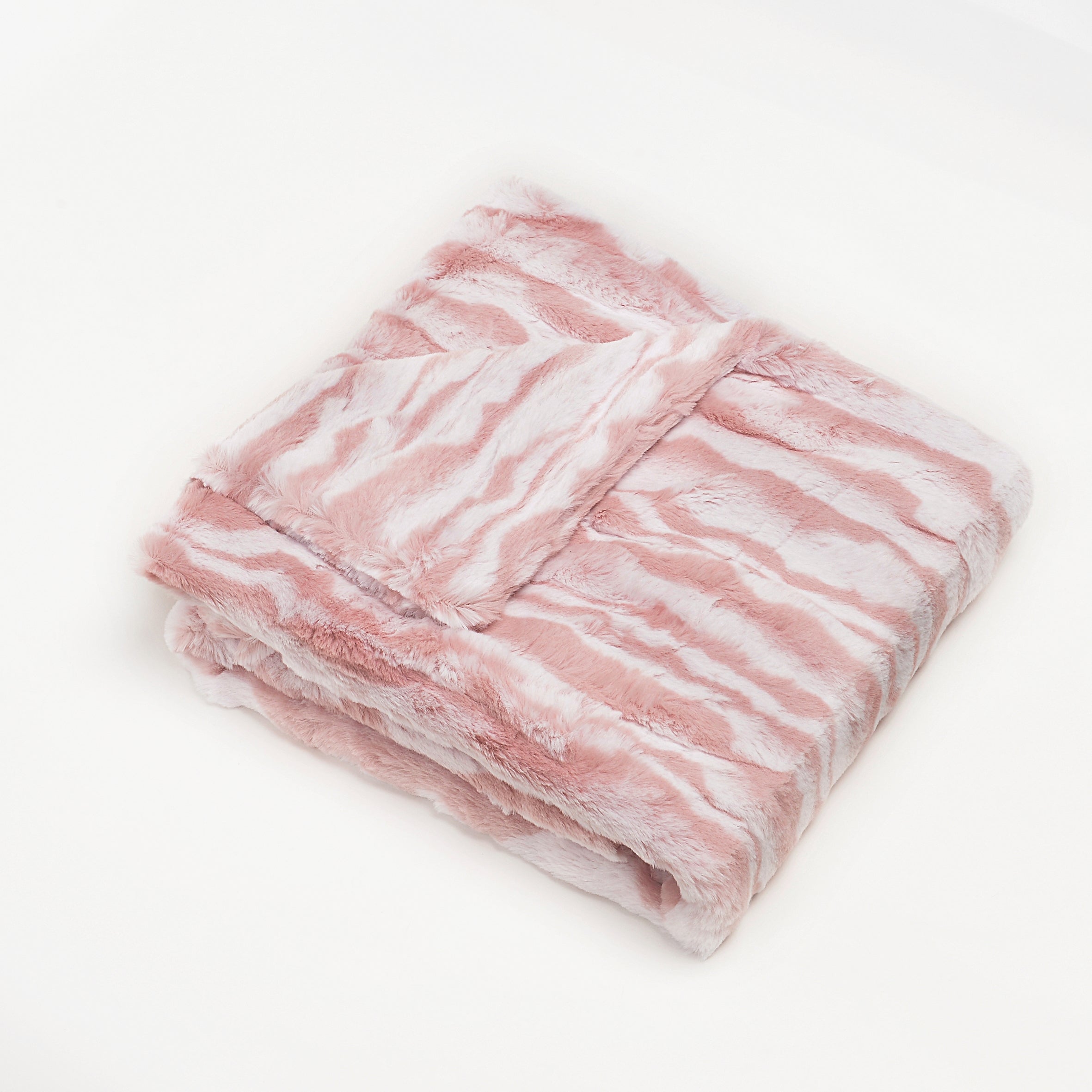 Luxury Pink Wave Fur Blanket