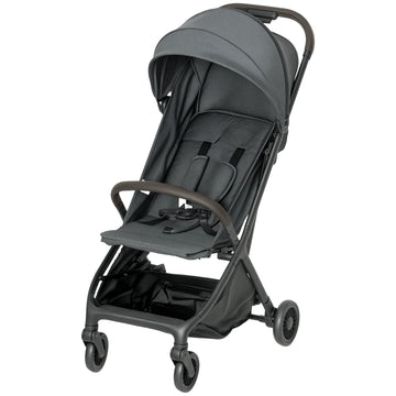 Foldable Baby Stroller With Adjustable Seat, 5-Point Harness, Canopy, Basket, 6.3kg Lightweight & Compact, Dark Grey