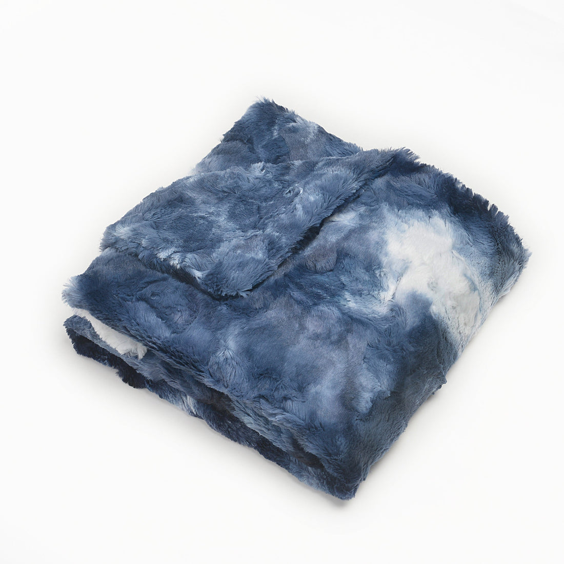 Ultra-Plush Blue Tie Dye Fur Blanket