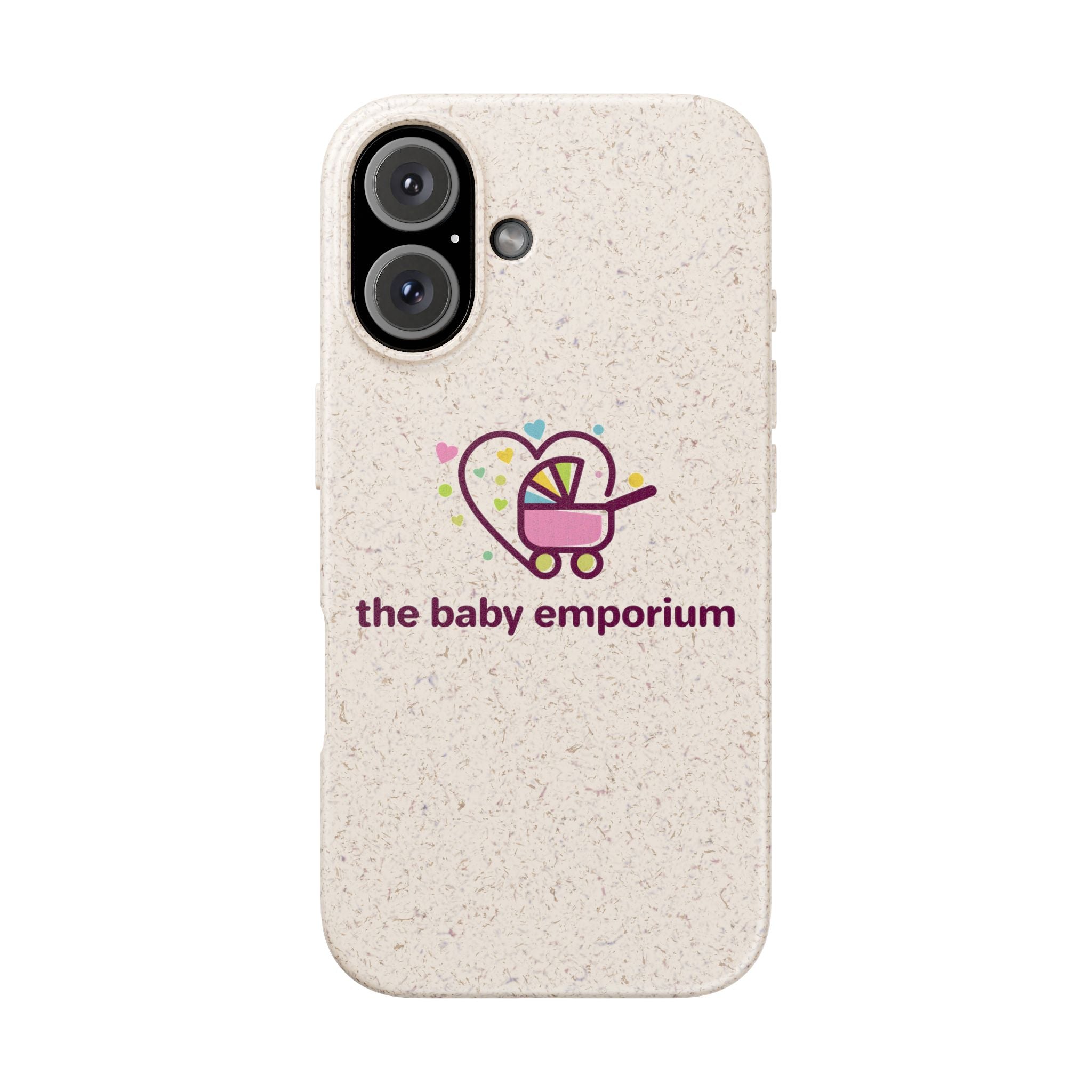 Biodegradable Phone Case – 'the baby emporium' Cute Stroller Logo, Eco-Friendly iPhone Cover