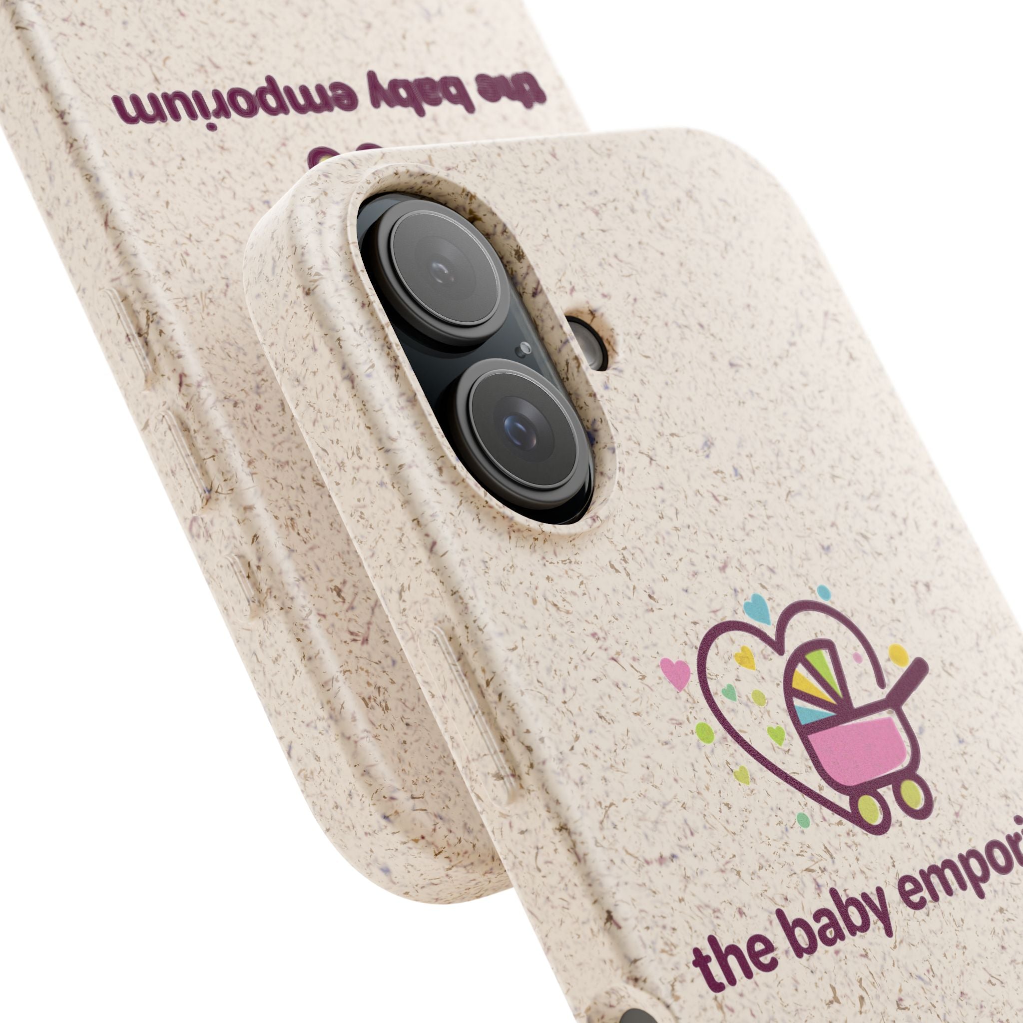 Biodegradable Phone Case – 'the baby emporium' Cute Stroller Logo, Eco-Friendly iPhone Cover