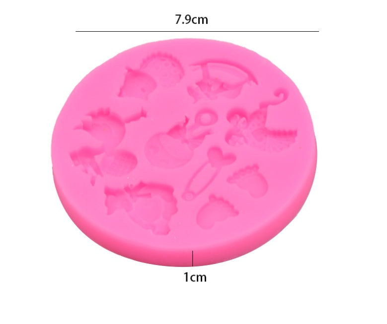 DIY Baking Tool Goose Feet Little Swan Stroller Baby Soft Candy Brick Silicone Mold