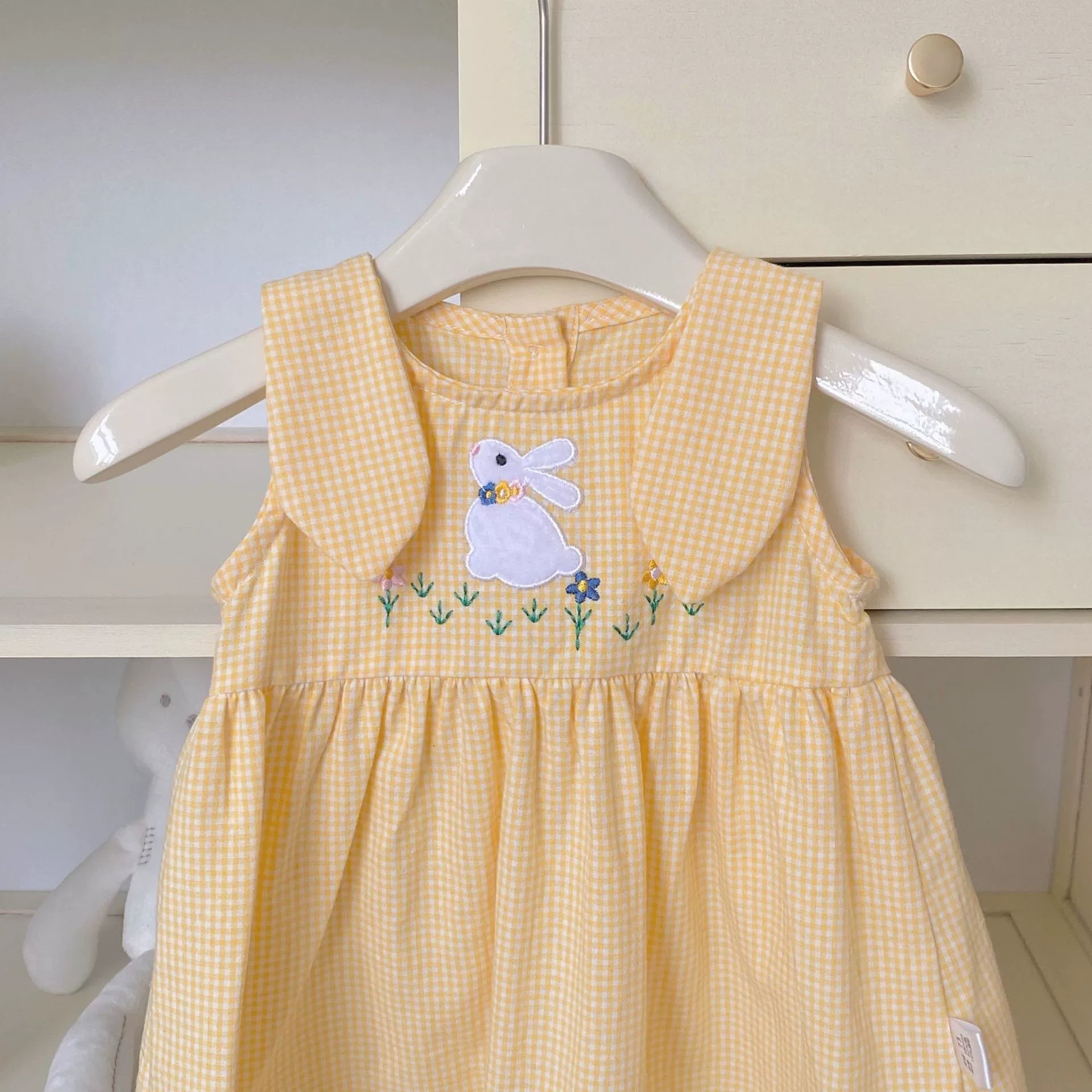 Summer Hot Selling Baby Kids Girls Princess Sleeveless Plaid Dress