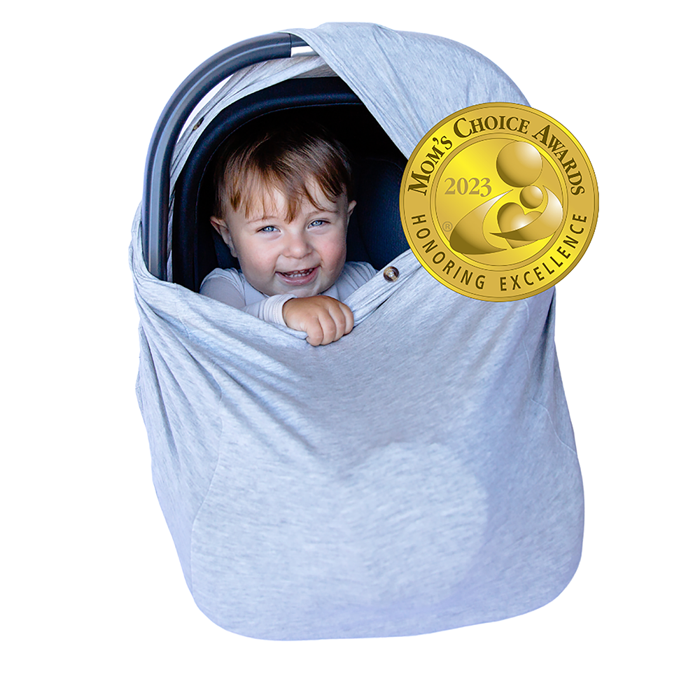 Snuggle Shield® LUXE Protection™ Bamboo Multi-Use Antimicrobial Air Filtering Infant Cover Grey